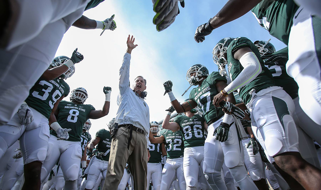 Celebrating 100th game MSUToday Michigan State University