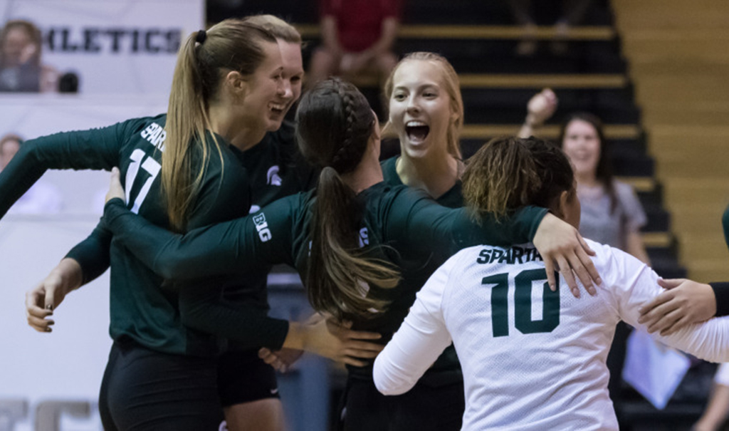 Down Goes No 1 Minnesota Spartans Sweep Gophers 3 0 Msutoday Michigan State University 