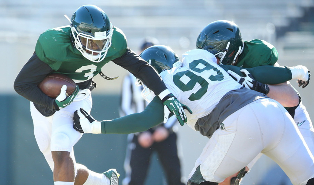 Spartans hold first spring scrimmage in Spartan Stadium ...