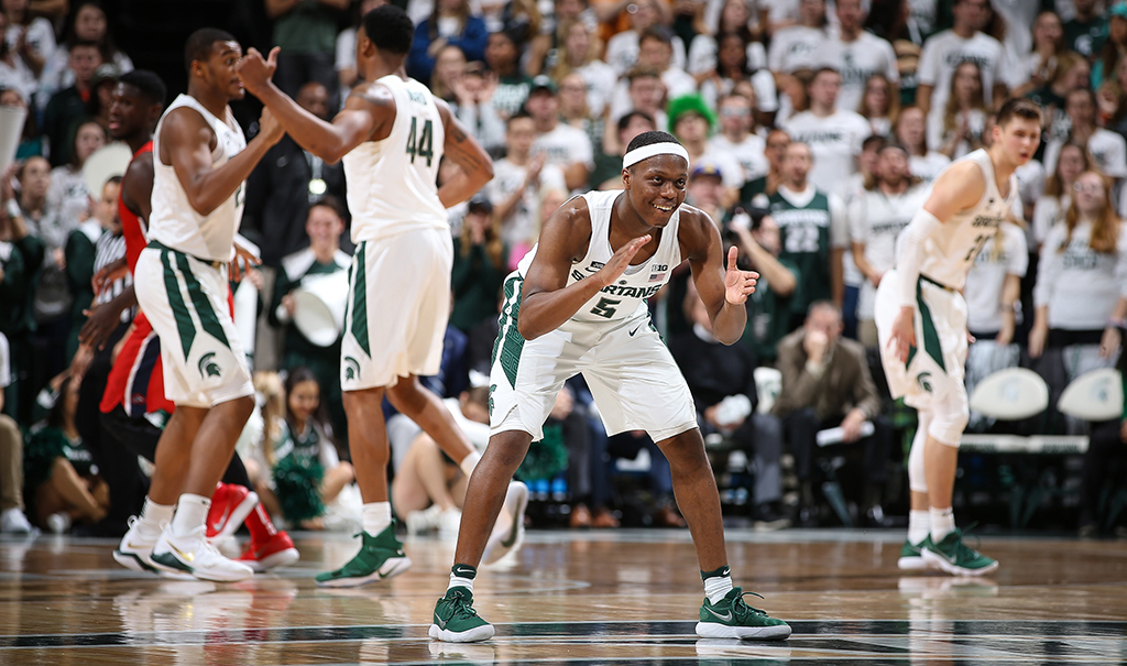 No. 10 Michigan State Plays No. 1 Kansas Tuesday in Champions Classic ...