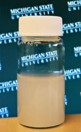 Liquid nanofoam in a vial