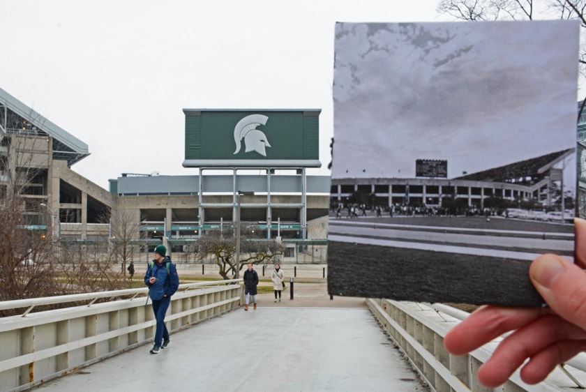 Spartan Stadium then and now