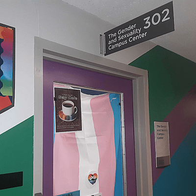 Gender and Sexuality Campus Center door