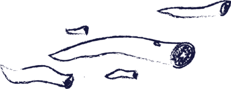 Drawing of sea lampreys swimming
