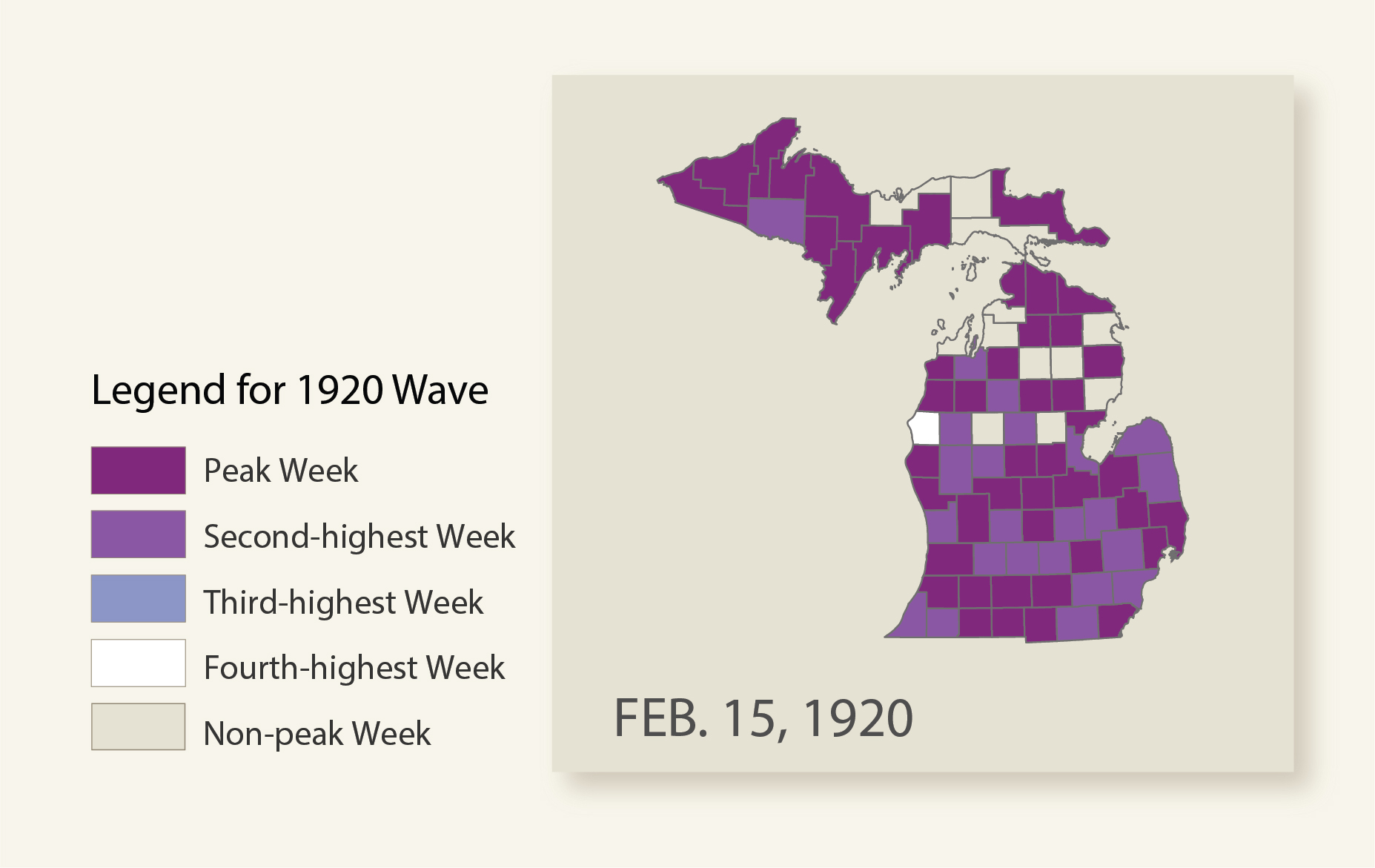 Siddharth Chandra map 1920 spike flu in Michigan