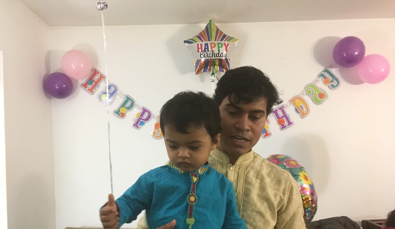 Ahmad birthday celebration with son