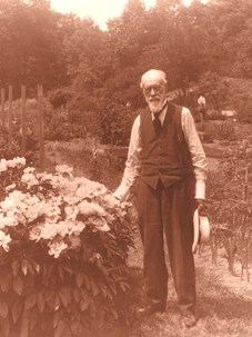 William J Beal in garden