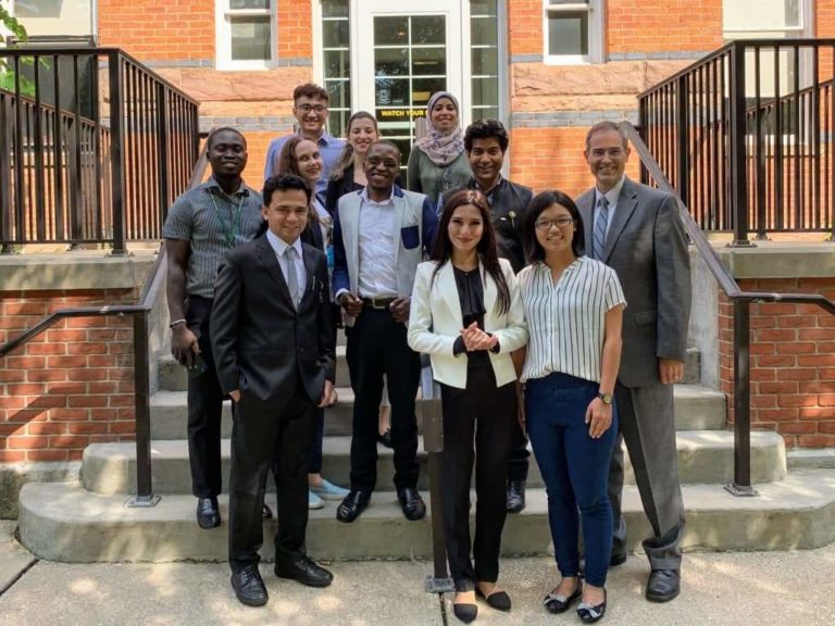 Rajiv Ranjan (second row, second from right) and Dean Chris Long (second row, right) with the 2019 Fulbright Language Teaching Assistant cohort.