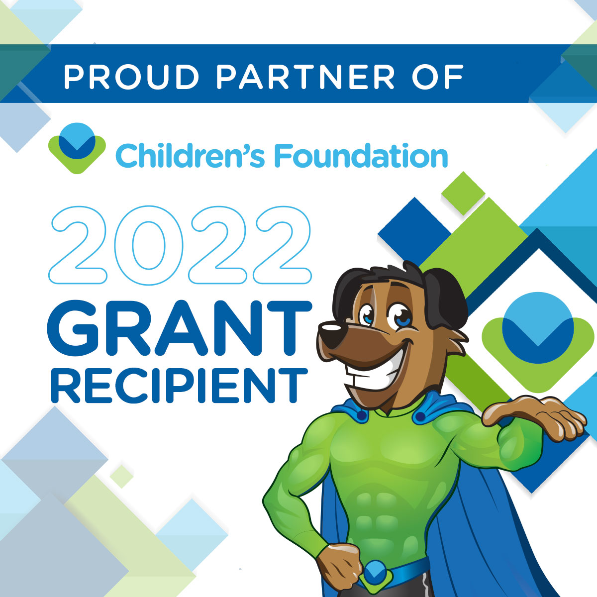 Children's Foundation grant banner that reads, 