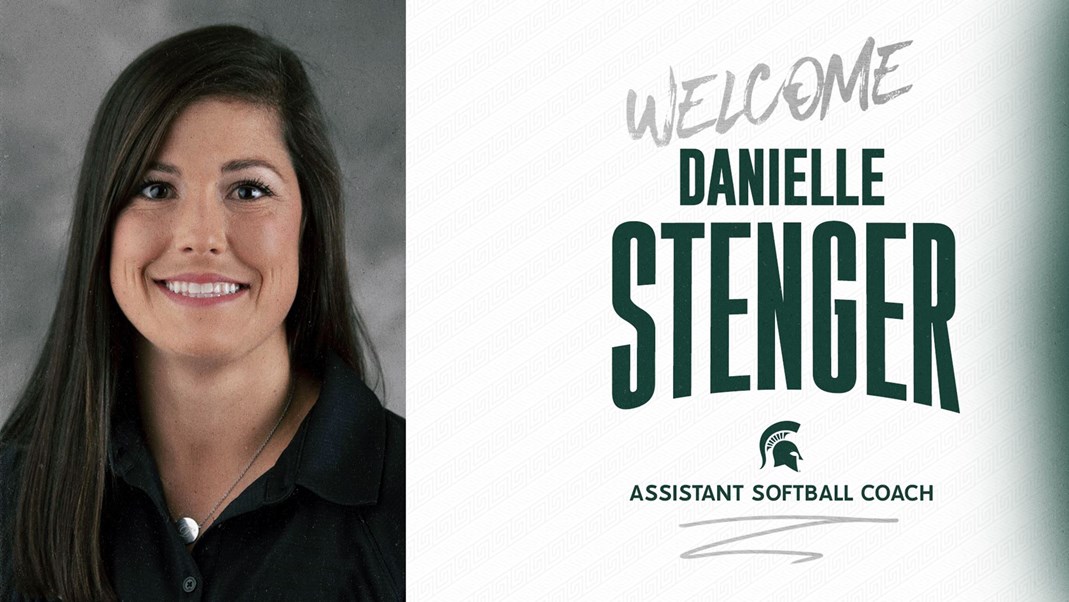 "WELCOME DANIELLE STENGER. ASSISTANT SOFTBALL COACH"