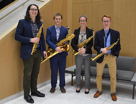 From left: Evan Harris, Emmet Harris, Kaylee Bernard, Nathan Salazar