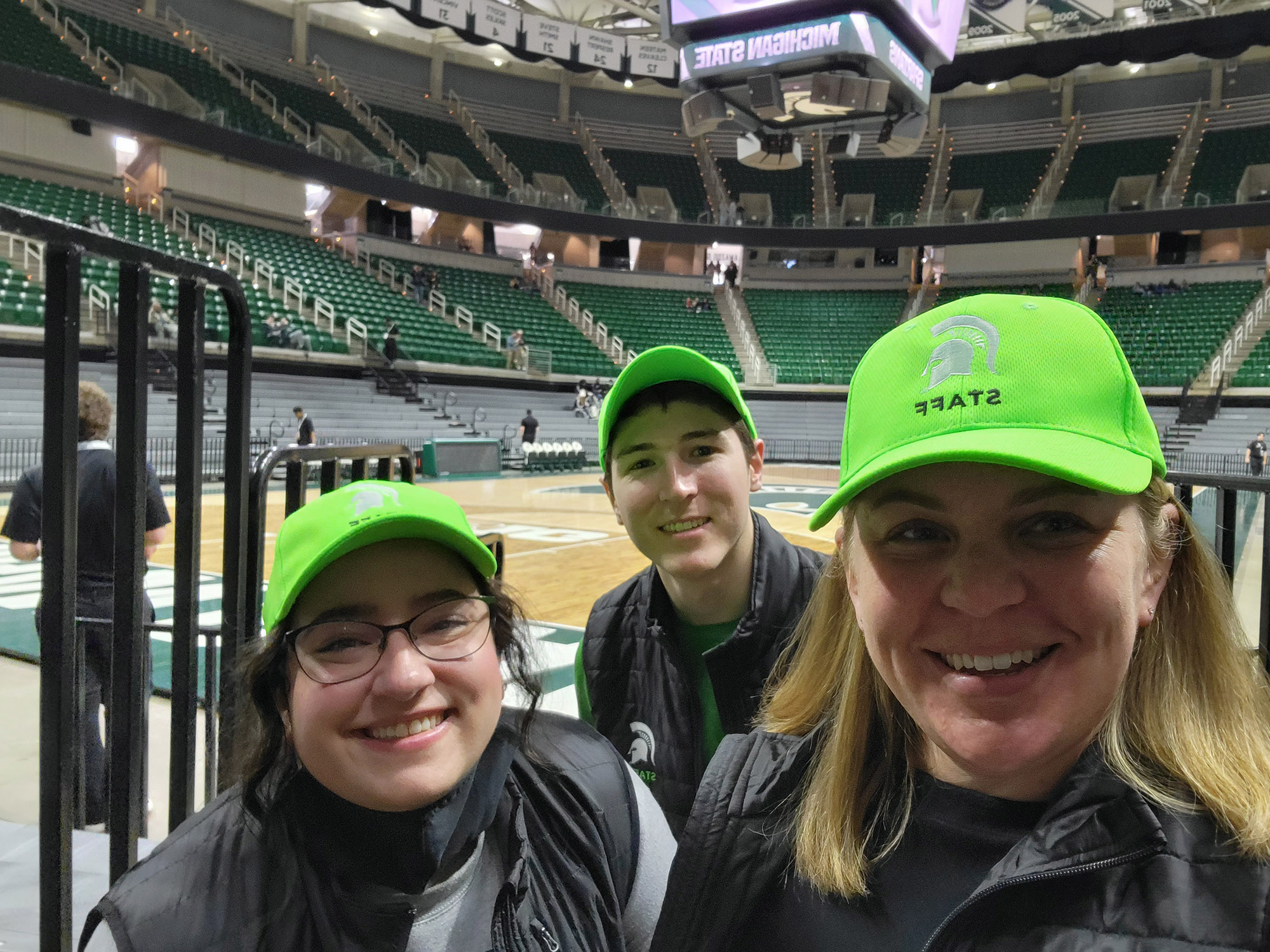 Allie Semperger with fellow ASD volunteers in the Breslin Center