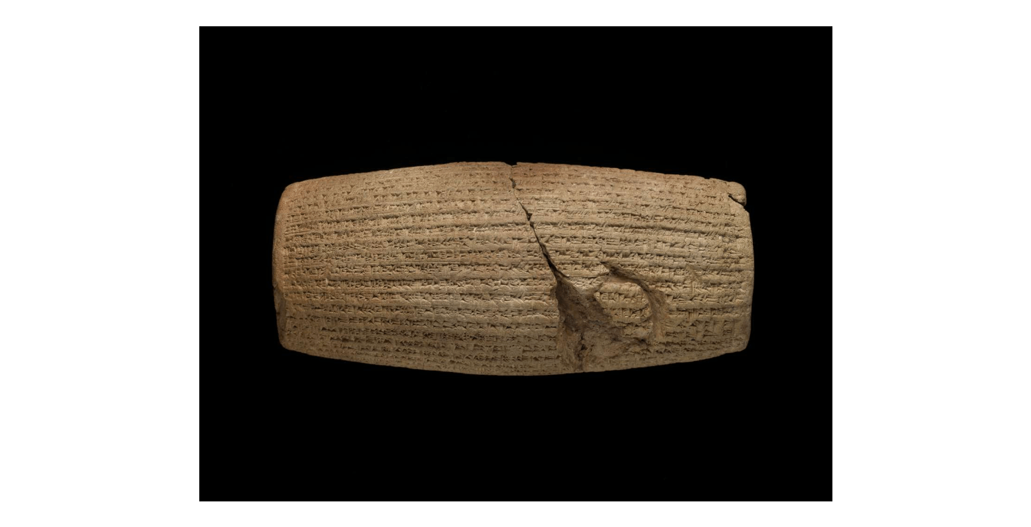 The Cyrus Cylinder is regarded as one of the first charters of human rights and attributed to playing an influential role in Western political history