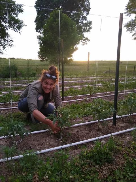 Alyssa Tarrant gardening 