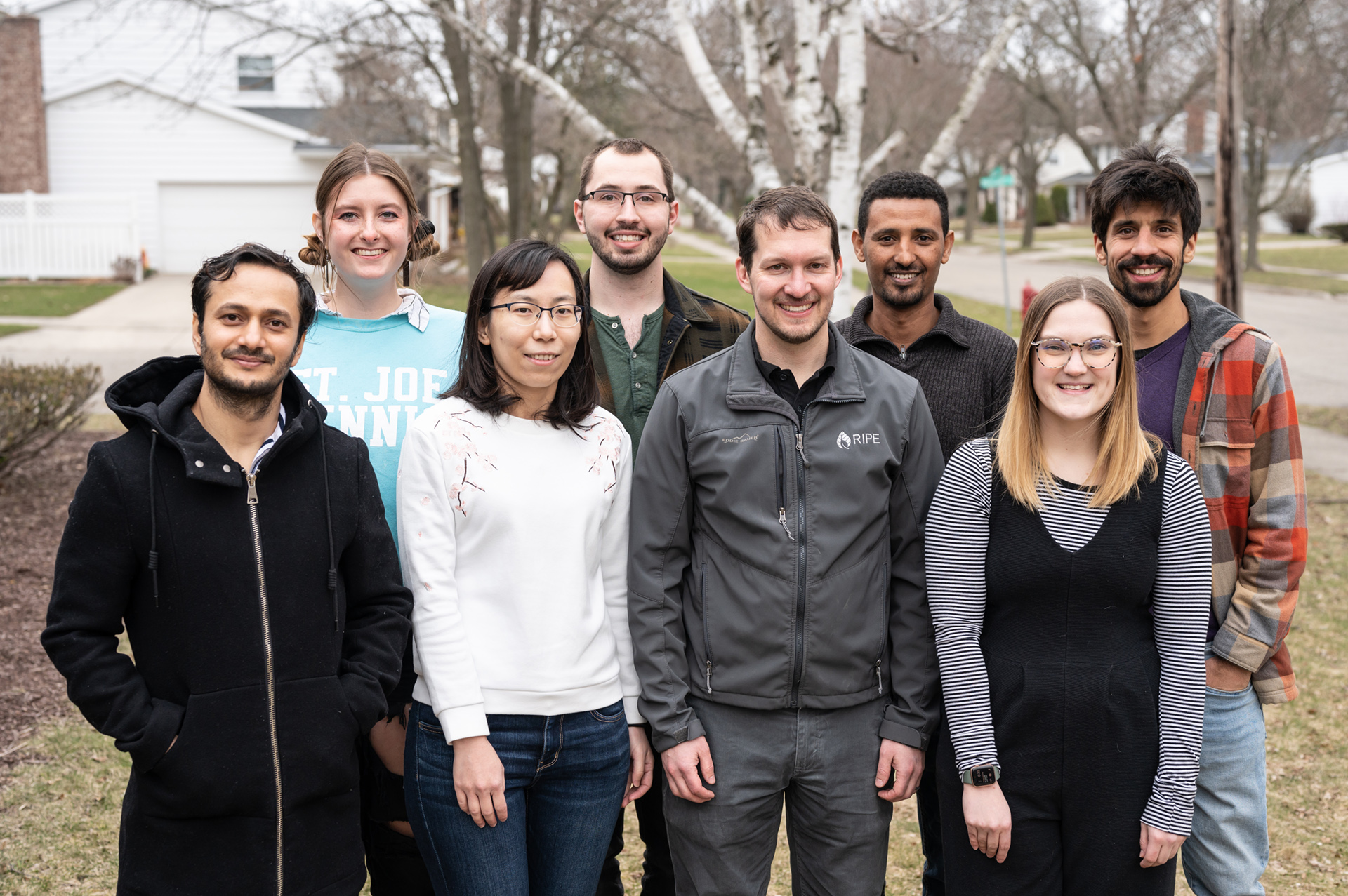 A photo of the Walker lab team members at Michigan State University.