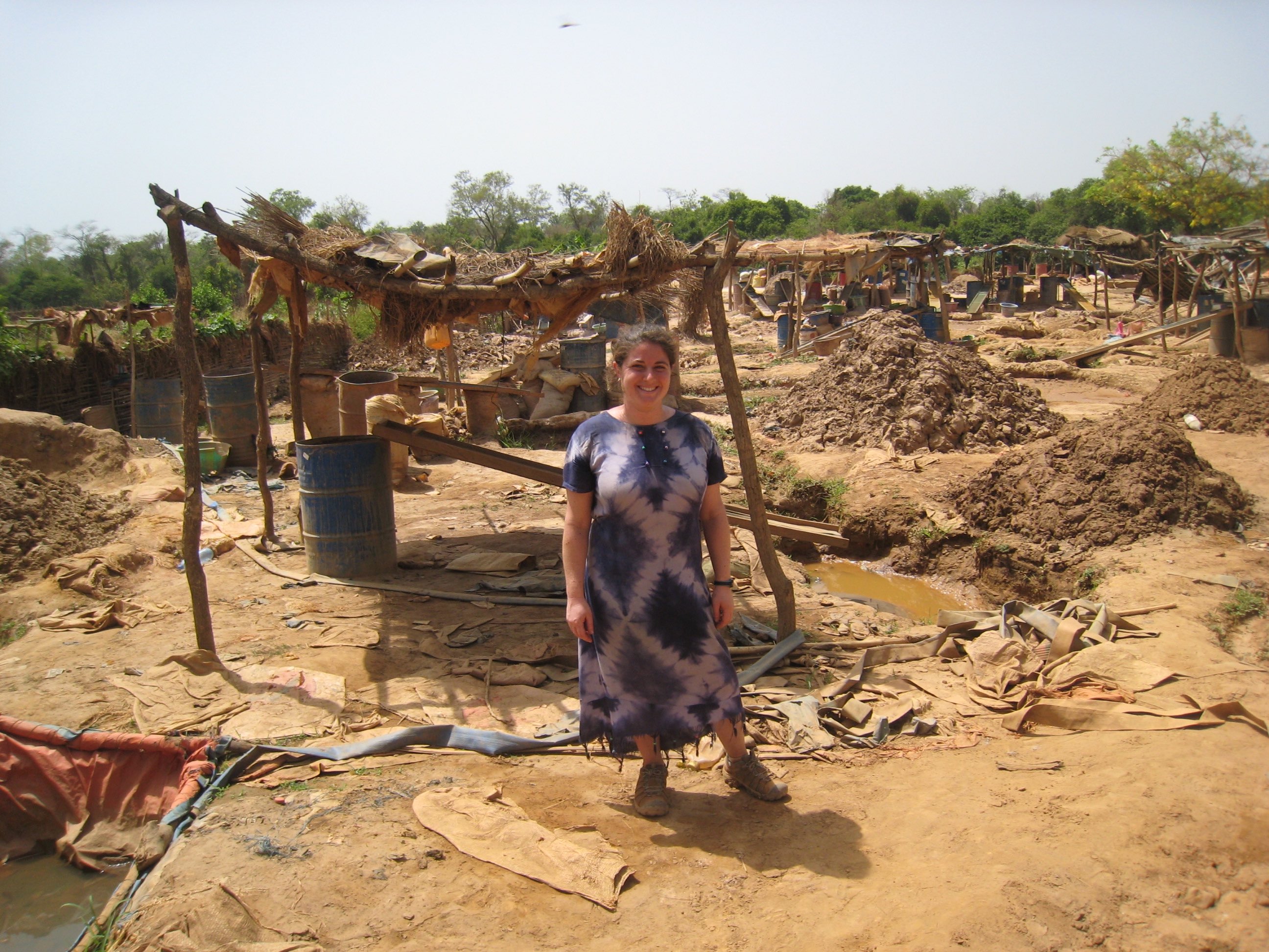 Assistant Professor Jacqueline “Jackie” Gerson of Michigan State University stands at an artisanal gold mine in Senegal.