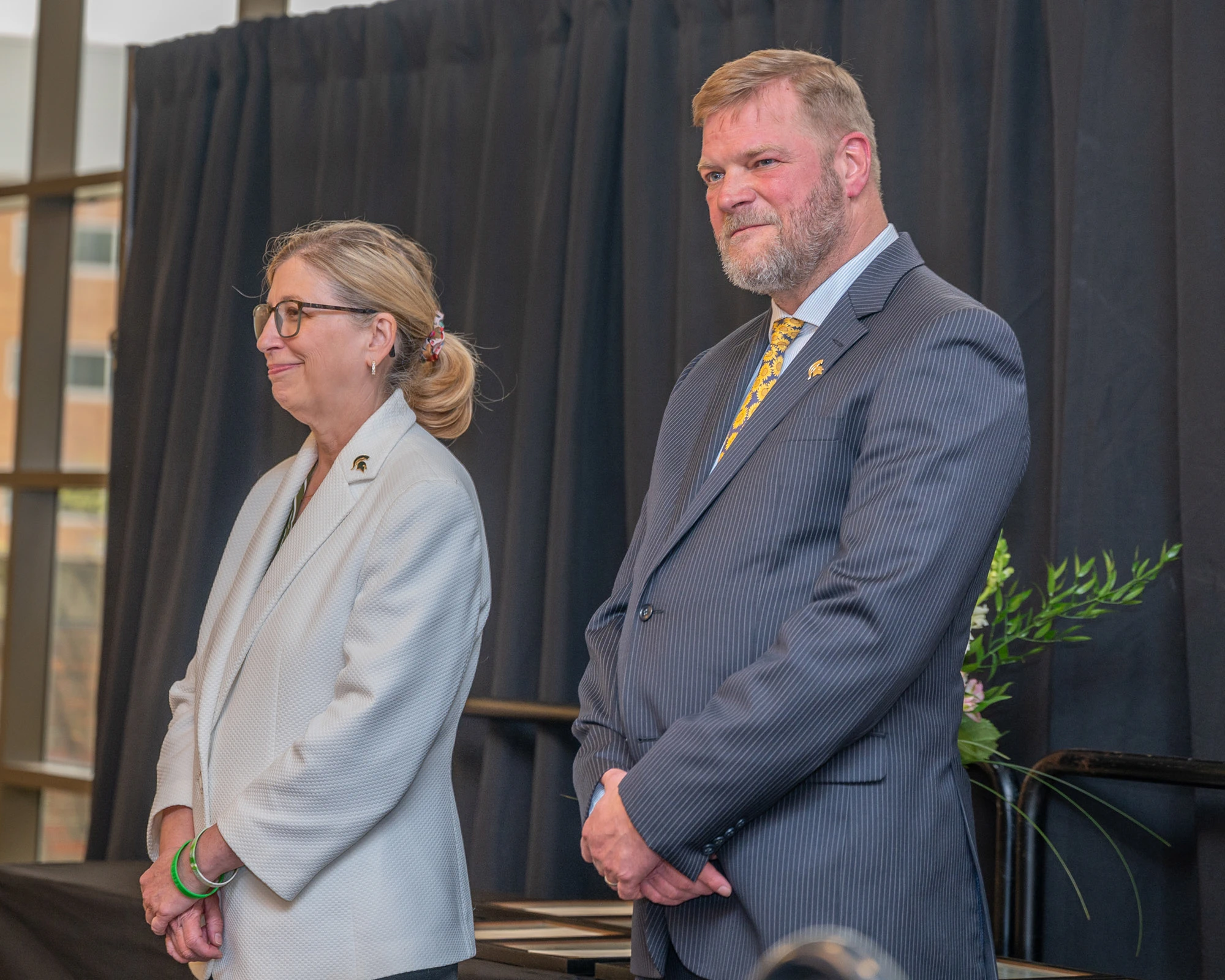 Theresa K. Woodruff and Thomas D. Jeitschko at awards convocation