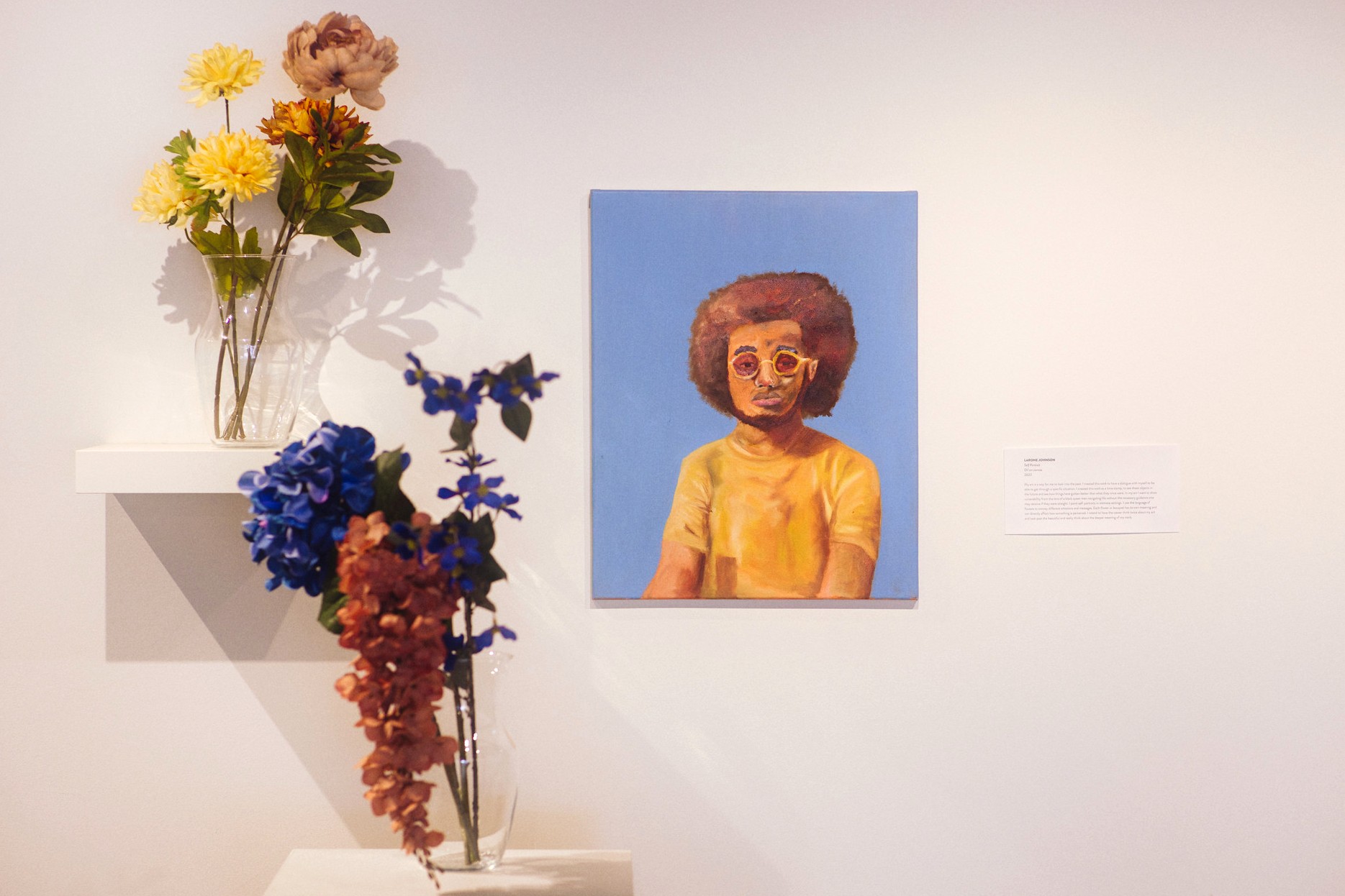 The oil on canvas “Self Portrait” by Larone Johnson, which is part of the Black Jubilation exhibition.