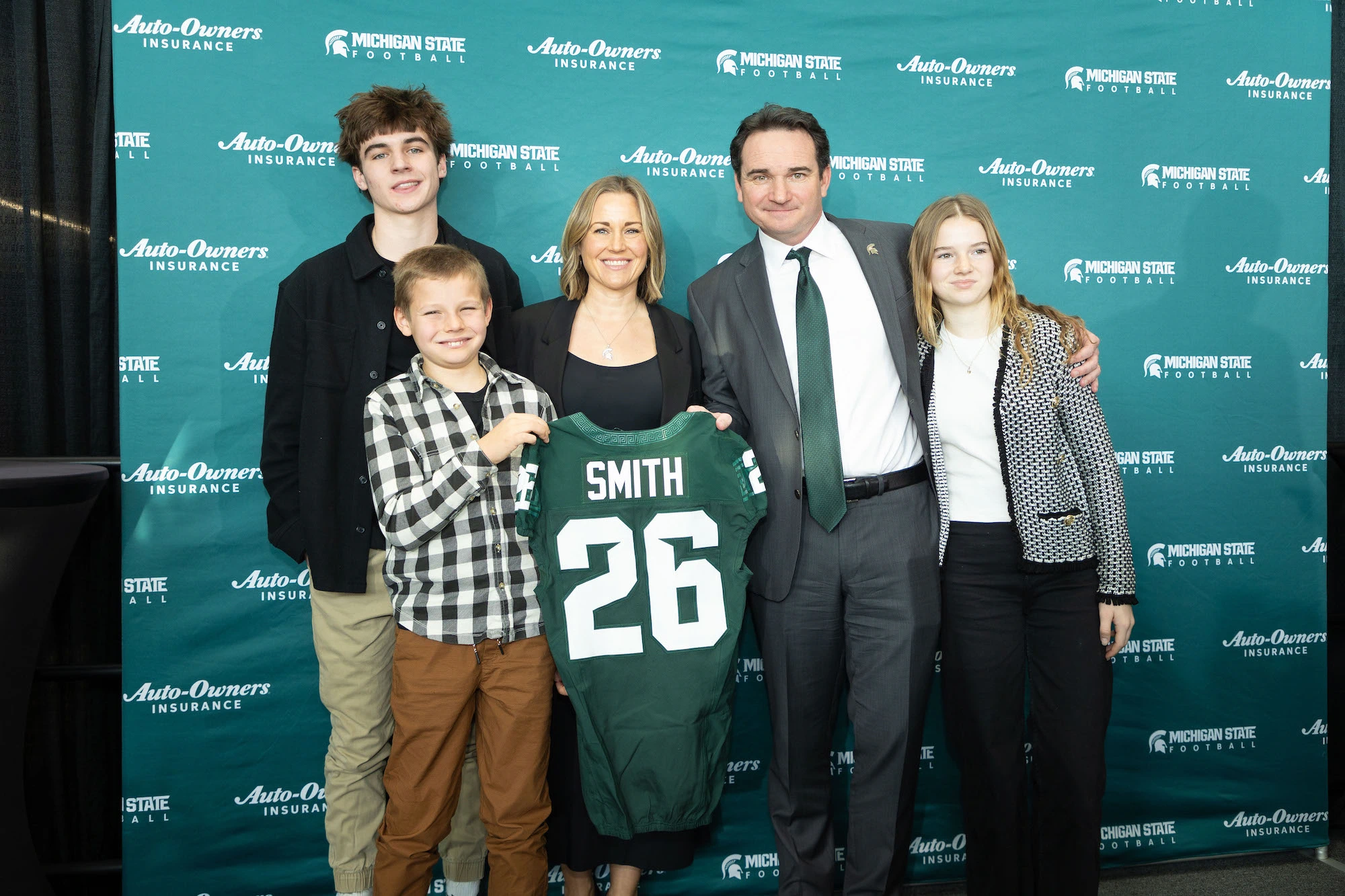 Jonathan Smith with family (from left to right) Robert, Charles, Candice and Bella. 