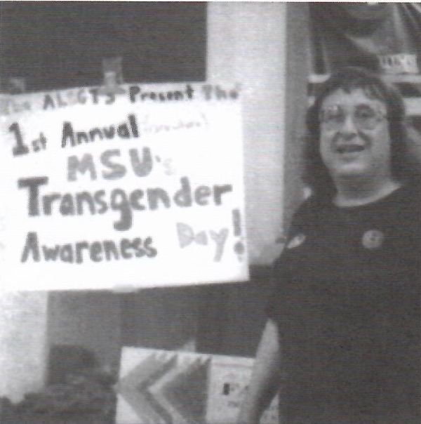 Rachel Crandall-Crocker at the 1st annual MSU Transgender Awareness Day