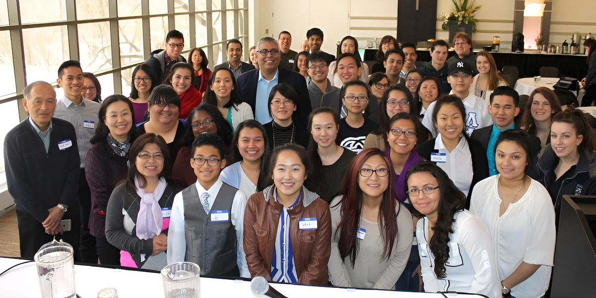 Large group of activist summit participants