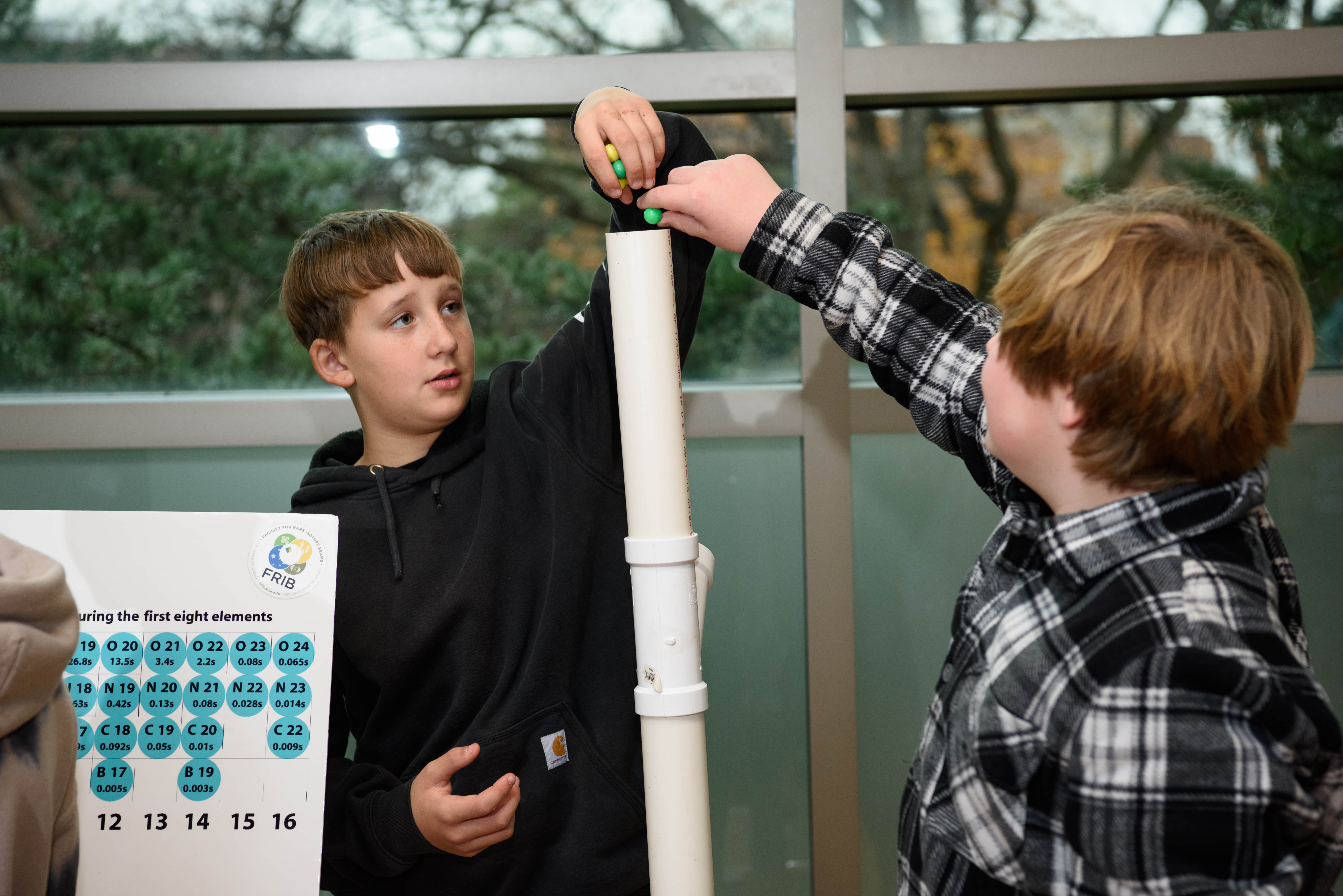 Students in the Isotopes in Motion workshop