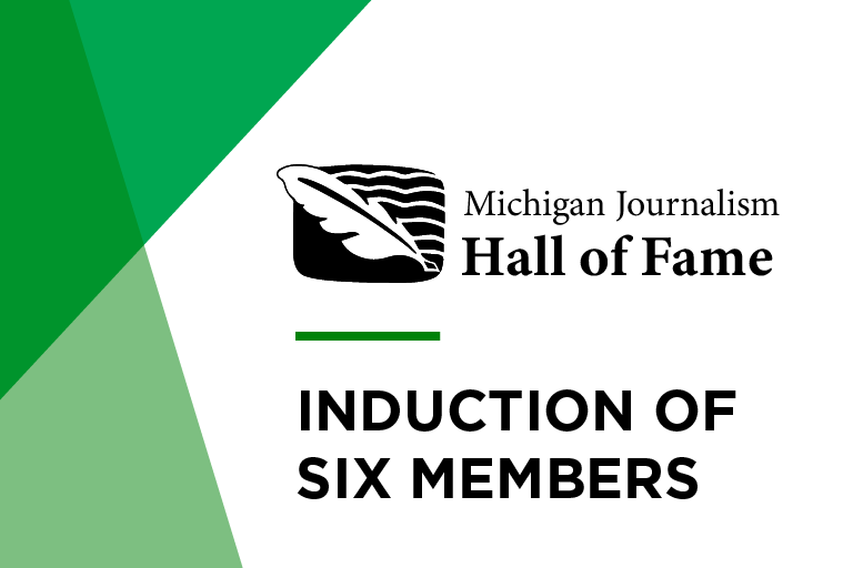 Michigan Journalism Hall of Fame Induction banner