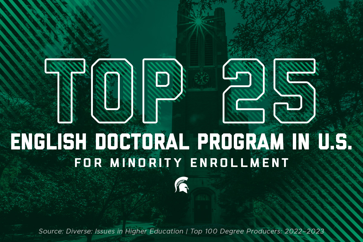 MSU ranked top 25 in minority enrollment of the english doctoral program