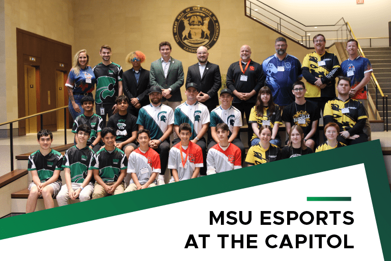 MSU Esports team at the Michigan State Capitol 