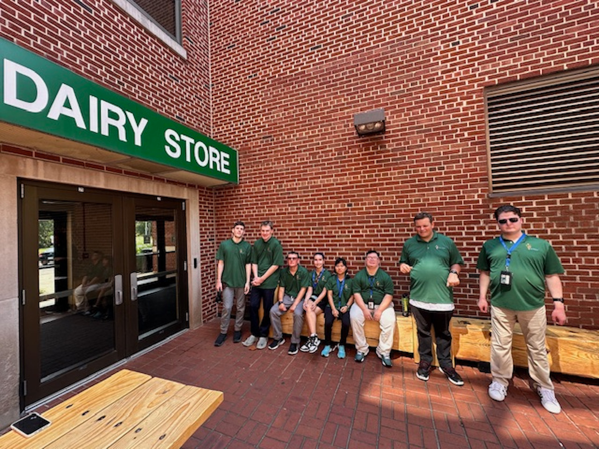 Participants outside the Dairy Store