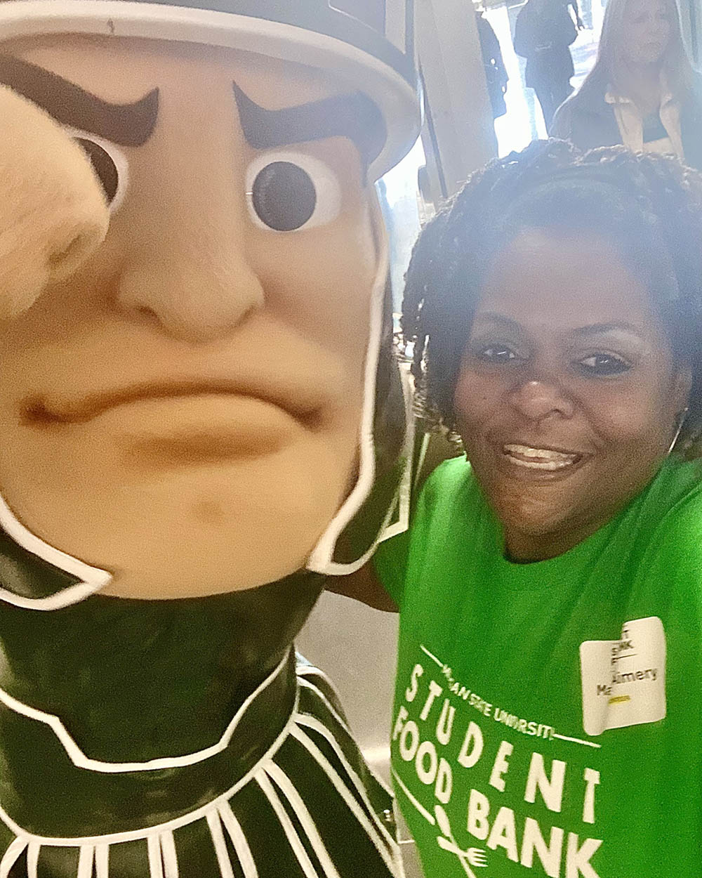 Sparty with Margie Aimery