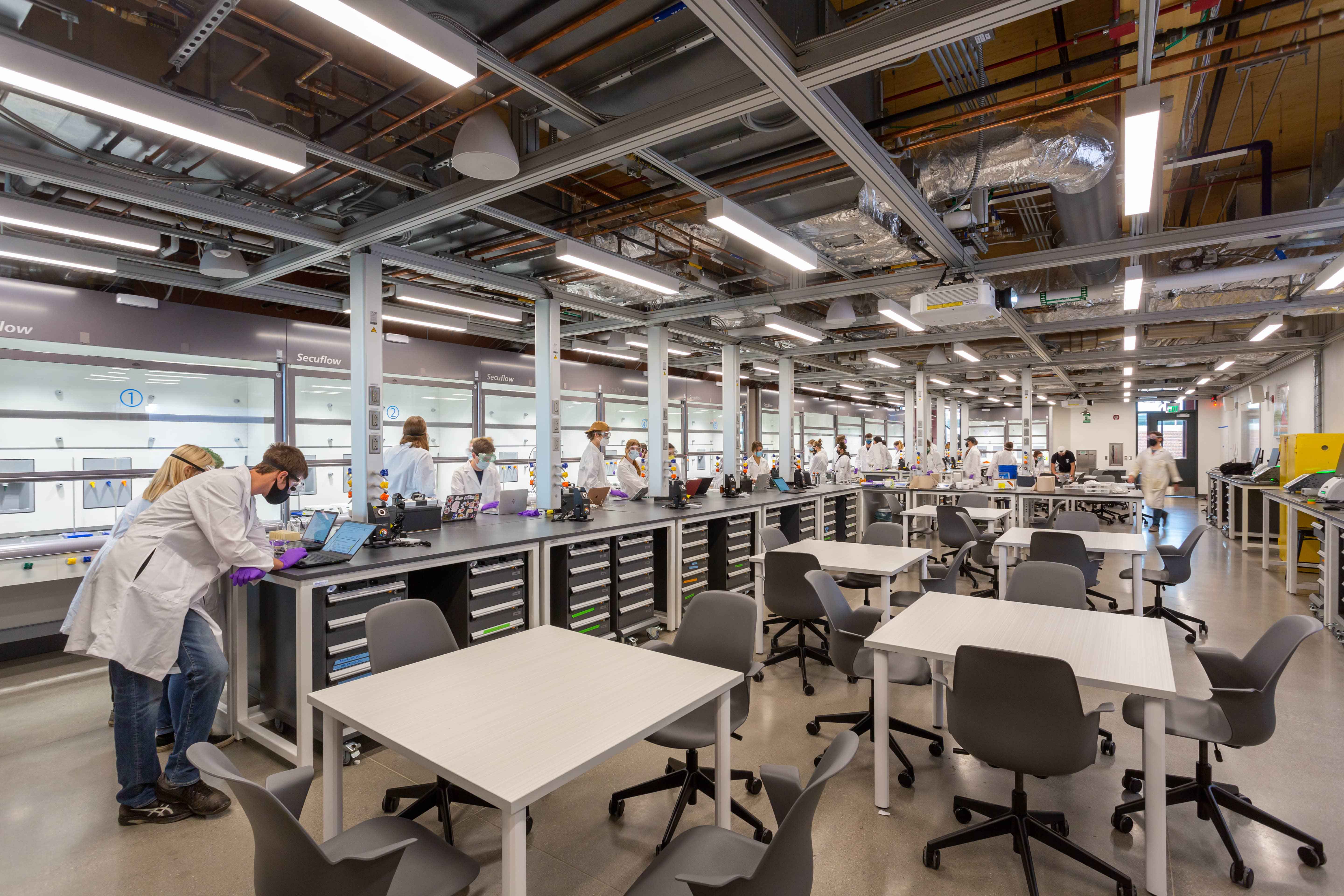 A lab in the STEM building