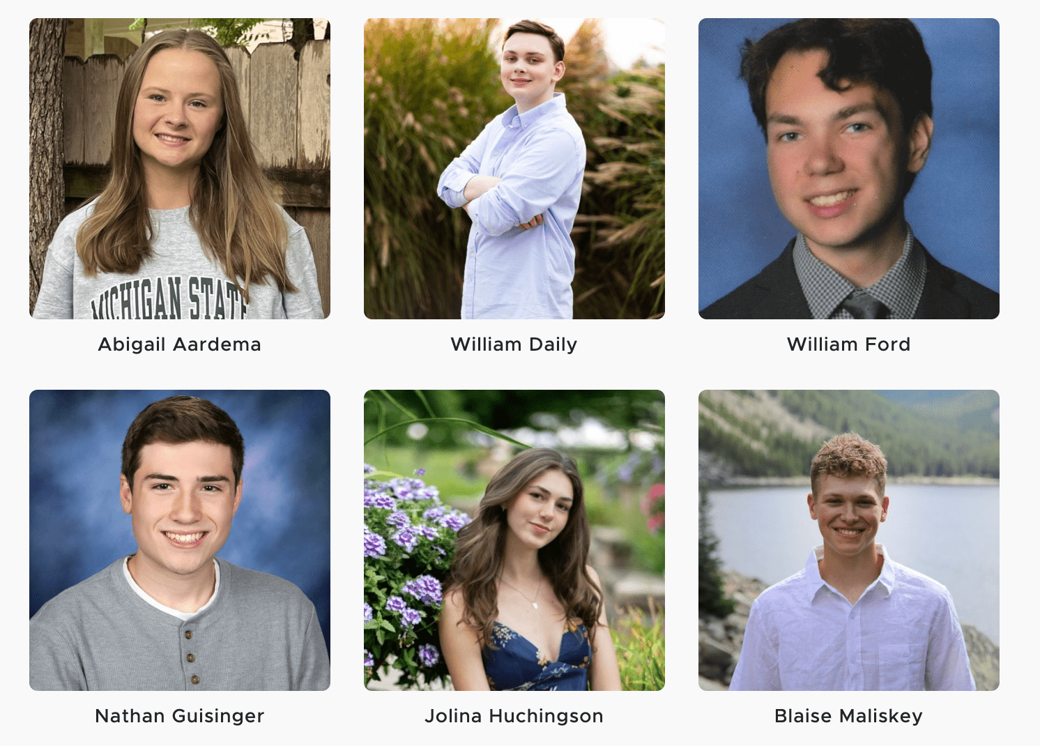 students awarded scholarships 
