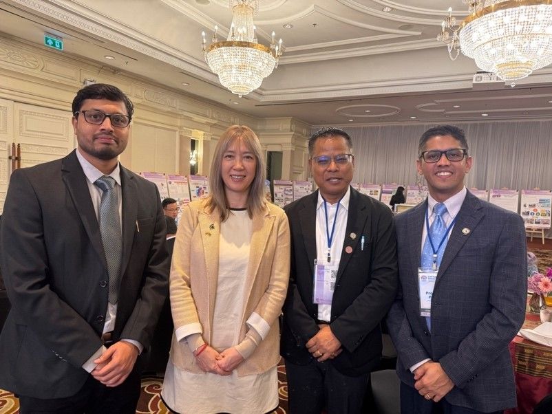Dr. Sujeet Desai, Dr. Xinyu Wu, Dr. Bim Shestha, and Dr. Yadu Pokhrel at the Asia Hub annual meeting.