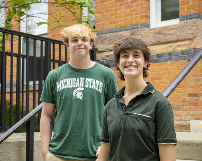 Two MSU debate students