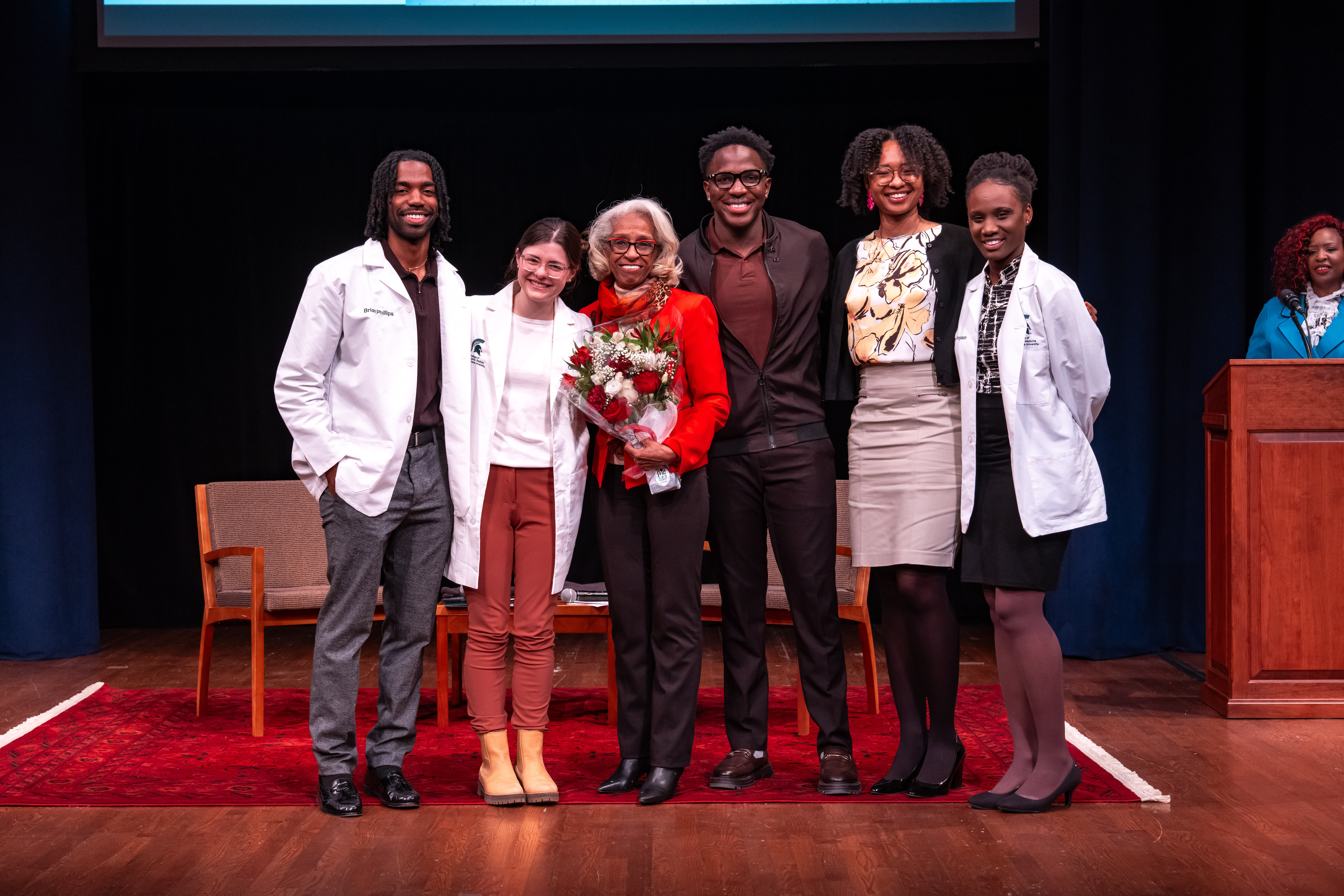 Goodness Adefope at a white coat ceremony