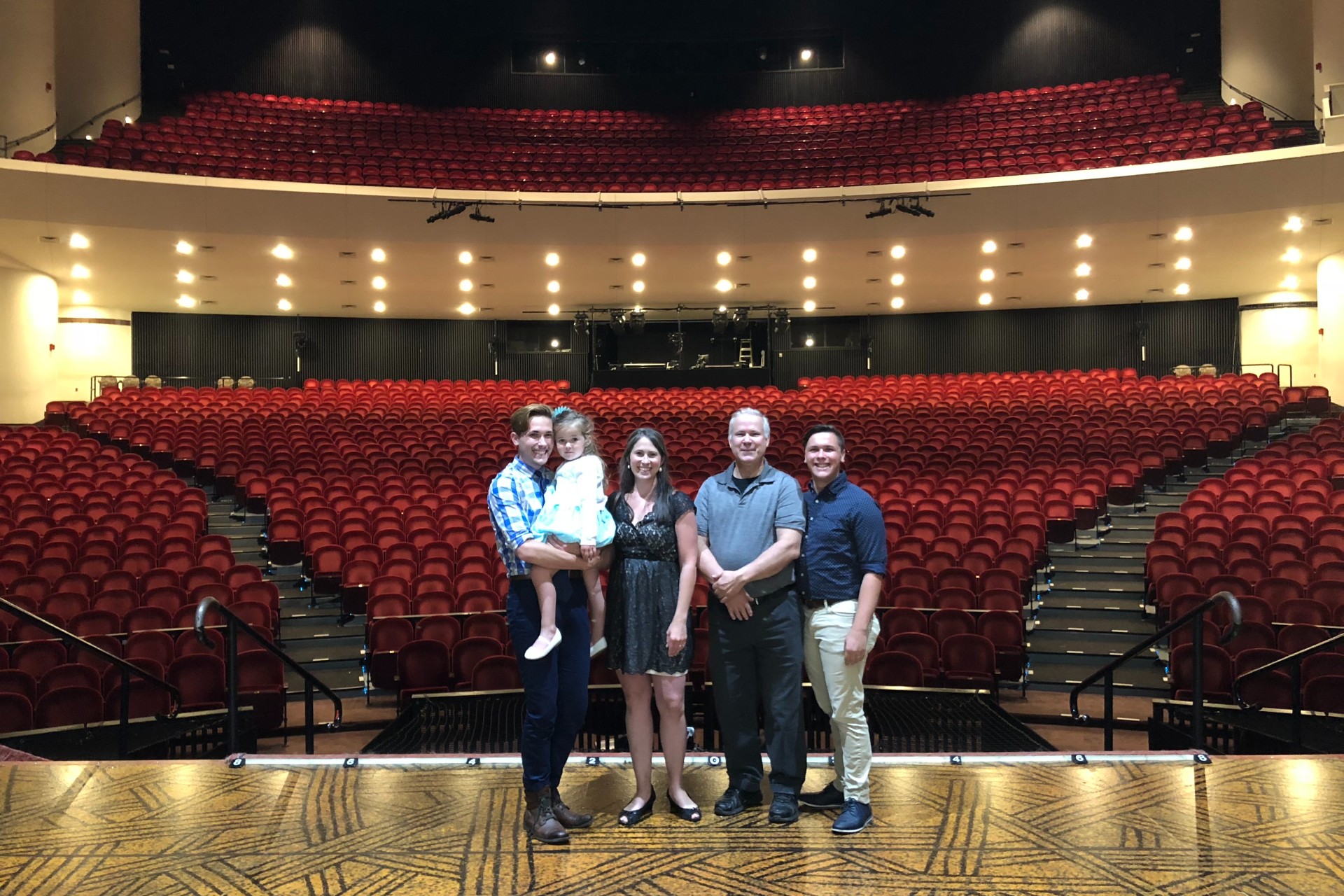 Kevin T. Mazur (far right) with his family at Wharton Center for Performing Arts